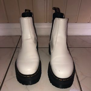 White Platform Dr. Marten’s Chelsea Boots